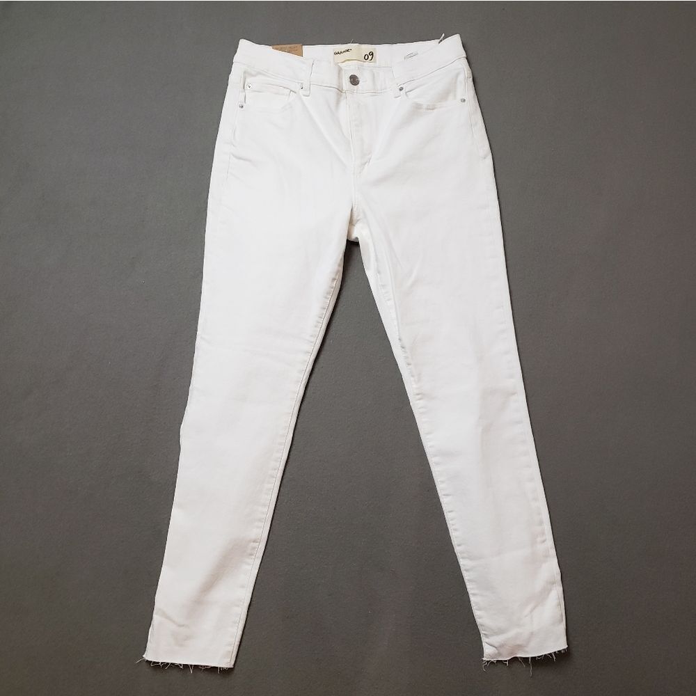 Garage High Waist Jegging White Raw Hem - Retro High waist - size 9